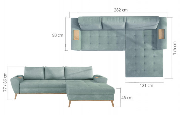 Slaapbank hoekbank bank L-vorm bank ontwerper