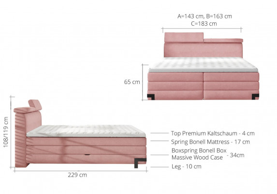 Ontwerpersbed Slaapkamerbedden Textiel Hotel Luxe Gestoffeerd Boxspring Bed Meubels