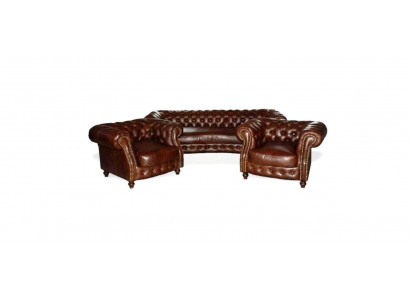 Chesterfield bruine hoekbank bank bank gestoffeerde hoekbank woonkamer