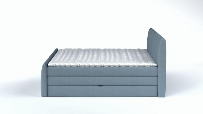 BOXSPRINGBED ONTWERP BED TOPPER BINNENVERING DUBBEL BED BEKLEED BED MET BEDKIST