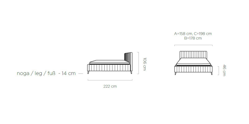 Bedtextiel Hotel Luxe Bekleding Bedframe Design Bed Slaapkamer 180x200