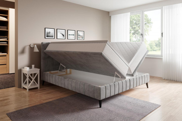 Tweepersoons slaapkamer houten 180x200 bed Klassiek gestoffeerd bed Luxe boxspringbed