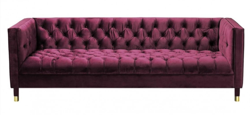 Bourgondische driezitter stoffen woonkamer design banken gestoffeerde bank Chesterfield nieuw.