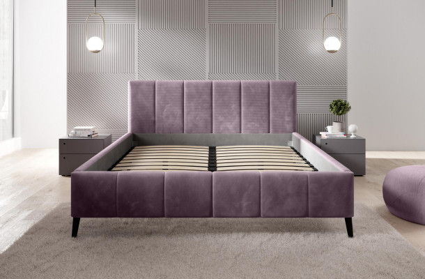Bed Slaapkamer Bedden 180x200 Gestoffeerd bed Design Dubbel Hotel Meubels Fluweel Nieuw