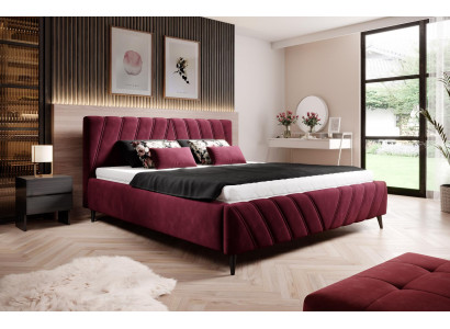 Luxe bed design textiel bedden gestoffeerd hotel 180x200cm slaapkamer meubels fluweel.