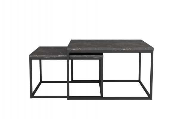Designer set 2x salontafel bijzettafel woonkamertafel