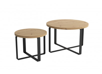 Salontafel set tafels woonkamer design roestvrij staal 2 delig Bijzettafel tafel 2x.