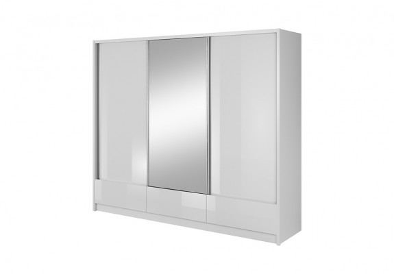 Grote zweefdeurkledingkast voor grote slaapkamers van 250 cm.