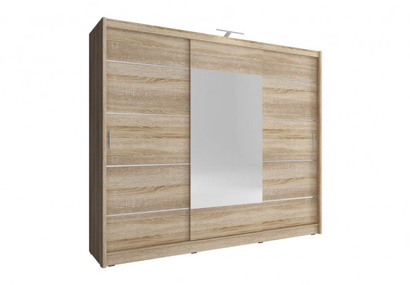 Spiegelkast Slaapkamer Zwevend 250cm Kledingkast Schuifdeuren