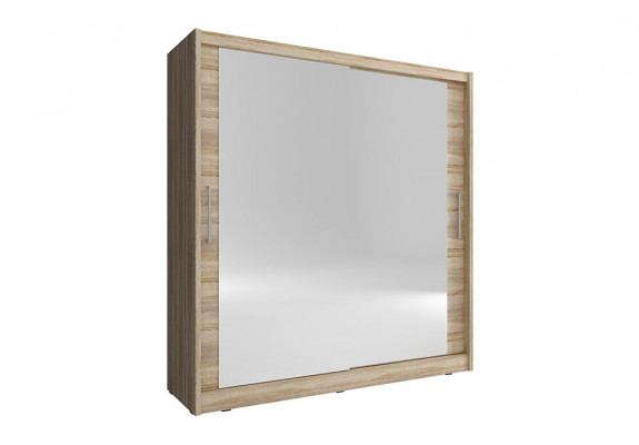 Slaapkamer spiegel zwevende deuren kast 200cm kledingkasten schuifdeuren.