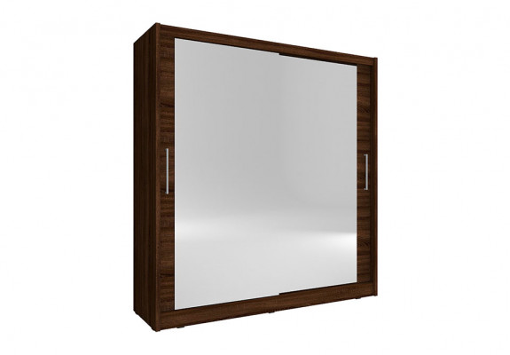 Slaapkamer spiegel zwevende deuren kast 200cm kledingkasten schuifdeuren.