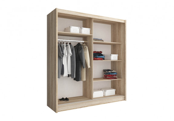 Ontwerp kledingkast schuifkasten hout zwevende kledingkast deuren