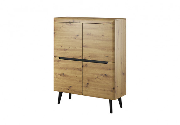 Moderne houten dressoir commode Ladekast woonkamer kast 107cm.