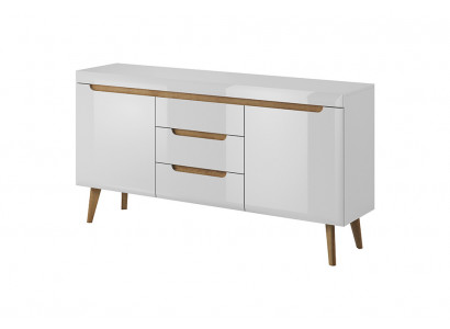 Moderne houten dressoir ladekast commode woonkamer kast 160cm.