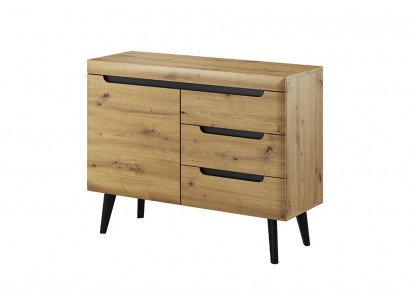 Moderne houten commode 107 cm dressoir XXL lage kasten woonkamerkast commodes