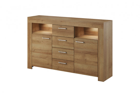 Moderne houten dressoir kast commode woonkamerkast 155cm