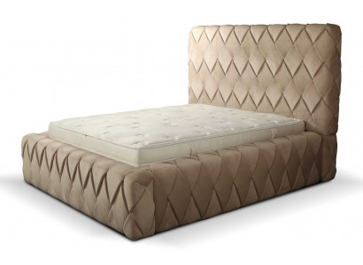 Luxe bedframe 180x200 cm Kleur beige Hoofdeinde Bedden Slaapkamer Meubels