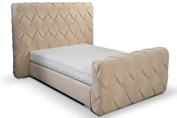 Luxe slaapkamermeubels Bedden Modern Bedframe 140x200 cm Ontwerp Hoofdbord