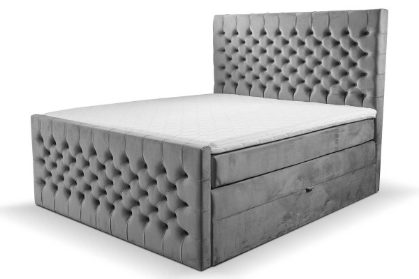Luxe slaapkamerbed gestoffeerd ontwerp Luxe tweepersoons hotelbedden 160x200cm