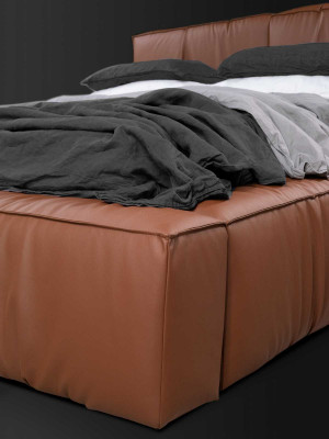 Bedden Hotel Kunstleder 180x200cm luxe meubel ontwerp gestoffeerd bed.