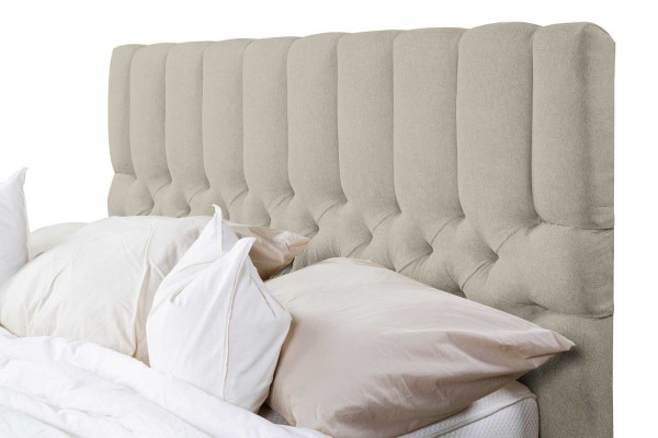 Bed Beige Double Bed Wood Modern Beds Luxury Fabric Bed Bedroom