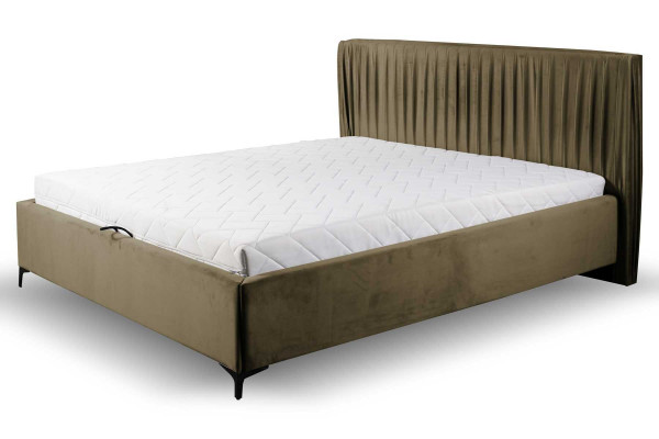 Modern bed design bedden hout textiel slaapkamer bedframe