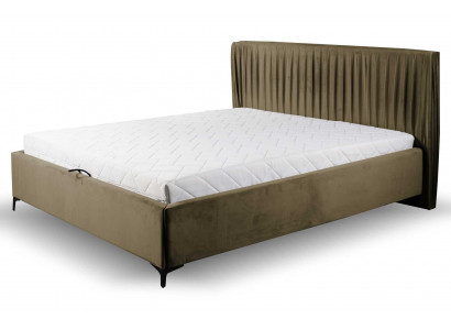 Modern bed design bedden hout textiel slaapkamer bedframe