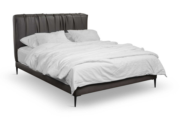 Grijs tweepersoonsbed gestoffeerde bedden bed met opbergruimte design elegant stof bed.