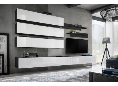 Woonkamermeubels Luxe woonwand designer set TV-standaard wandkast.  (Living room furniture Luxe living wall designer set TV stand wall cabinet.)