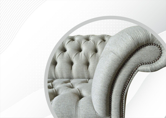 Chesterfield 3-zits woonkamer Modern Lichtgrijs Bankstel Bank Nieuw Creatieve Stof