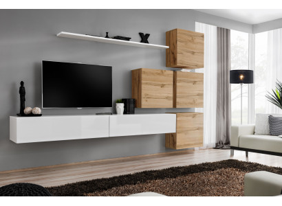 Ontwerp woonwandsideboard 4x wandkast rtv set met 7 stuks. Compleet.
