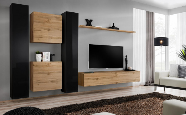 Designer woonkamer meubels 4x wandkast luxe inrichting hangende kast
