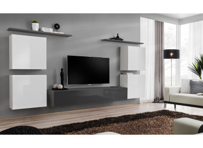 Ontwerp woonwand luxe inrichting compleet wandplank houten meubels wandkast
