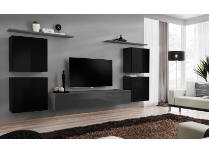 Luxe set planken woonwand houten meubelen compleet 4x wandkast woonkamer nieuw