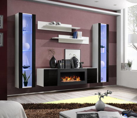 Luxury woonwand tv-standaard dressoir hout ontwerper woonkamer hangende vitrine meubels.