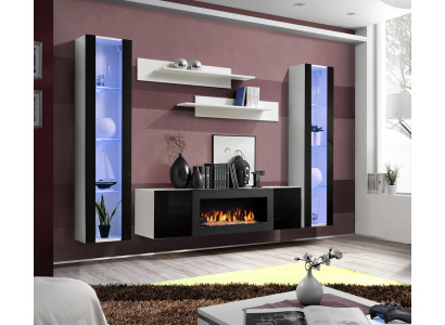 Luxury woonwand tv-standaard dressoir hout ontwerper woonkamer hangende vitrine meubels.