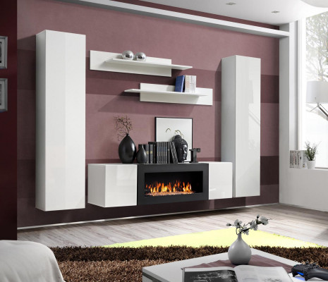 Moderne wandmeubel, ontwerper meubels, wandplanken, hangvitrine, dressoir, nieuw