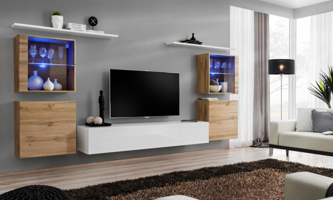 Luxe Wit Woonkamer Woonwand Ontwerper Groep Moderne Meubels TV-Standaard