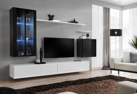 Woonkamer compleet set 7-delig Woonkamer meubels Woonwand hout Inrichting Nieuw