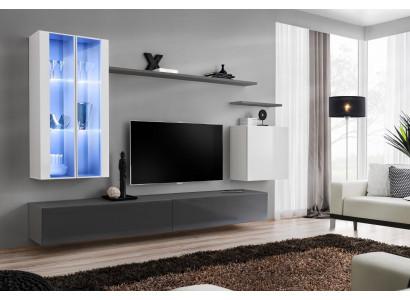 Grijze meubels Woonkamermeubilair Designer houten meubels Luxe stijl Kast Wandkast