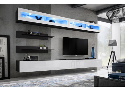 Woonwand woonkamerset wandkast lage tv-standaard wandplank nieuw