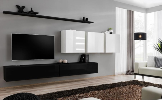 Ontwerper Moderne Woonwand Woonkamermeubels Zwart Houten Meubels Dressoir