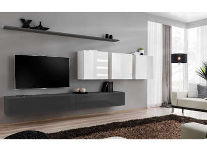 Houten meubels woonkamer Grijs Designer TV-standaard Hoogglans Dressoir Wandkast