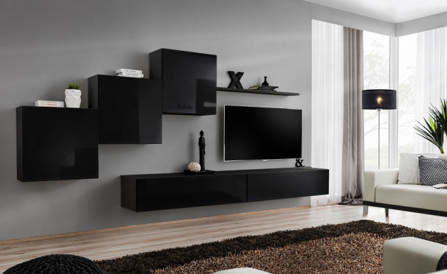 Woonkamerset woonwand wandkasten tv-standaard wandrek dressoir compleet.