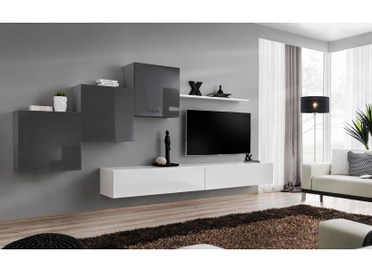 Luxe woonkamer wandmeubel tv-standaard inrichting Modern wandplank ontwerp