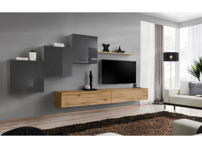 Luxe Wit Designer Moderne Woonkamer Wandmeubel TV-standaard Bruin Woonkamer