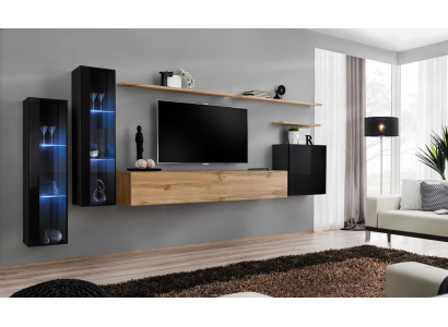Woonwand Bruin Dressoir Wandkast Designer Woonkamermeubels Tv-standaard.