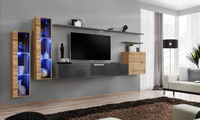 Luxe design meubelset woonkamer dressoir tv-standaard inrichting wandplank