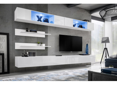 Complete woonwand Modern Hout Meubel Design Woonkamer Inrichting Planken