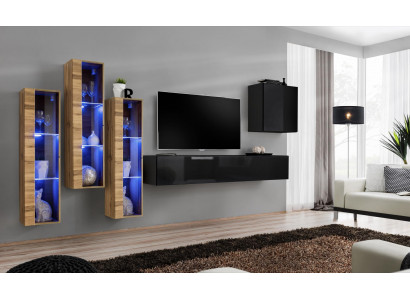 Woonkamer meubels luxe hoogglans tv-standaard zwart hout volledig nieuw